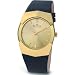 Skagen 580xlglb Mens Golden Sunray Dial Black Italian Leathe