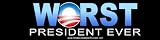 Worst President Ever - Anti Obama Bumper Sticker