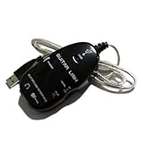 Black Guitar to USB Interface Link Cable Audio Adapter for PC/MAC Recording Black Guitar to USB Interface Link Cable Audio Adapter for PC/MAC Recording