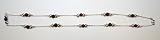 16 Sterling Silver Necklace With 4MM Garnet Beads