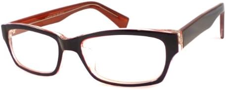 ITALO Designer Retro Thick Frame Rx-able Clear Lens Eye Glasses RED/CLEAR
