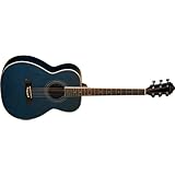 Oscar Schmidt by Washburn OF2 Full Size Acoustic Guitar - Transparent Blue