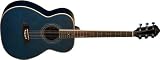 Oscar Schmidt by Washburn OF2 Full Size Acoustic Guitar - Transparent Blue