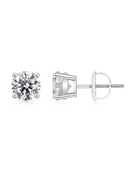 1.8 ct Solitaire Diamond Stud Earrings in Platinum