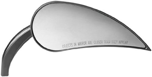 Arlen Ness RAD III Teardrop Die Cast Stem Right Mirror Black 13-093