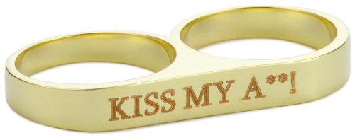Beyond Rings Kiss My A** 2 Finger Word Ring