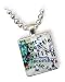 Seattle Map Scrabble Tile Necklace
