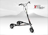 Sporting Goods : Trikke Tech T8 Series 3-Wheeled Carving Scooter (Black)