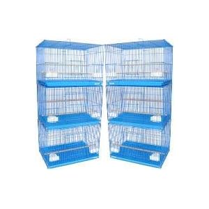 Brand New Lot of SIX Aviary Breeding Bird Cage Cages 24x16x16BLUE
