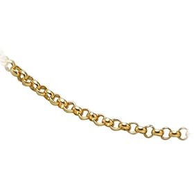 14K Yellow Gold 1.5mm Italian Rolo Chain Necklace, 20″