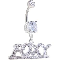 Crystalline Gem Foxy Dangle Belly Ring