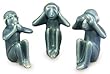 'The Three Monkeys,' figurines (set of 3)