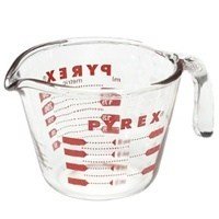 Pyrex Prepware 1-Cup Measuring Cup, Clear with Red Measurements