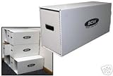 BCW Long Comic Book Storage Box House & Long Comic Cardboard Storage Box (2 of EACH) Corrugated Cardboard Storage Box - Comic Book Collecting Supplies