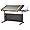 Art Table 48" x 30" -Black Frame, Black Surface
