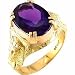 14Kt Yellow Gold Egyptian Revival Amethyst Ring