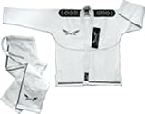 Brazilain Jui-Jitsu Uniform - White with patches