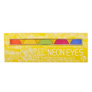 W7 Neon Eyeshadow Box inc orange, yellow, green, pink and blue