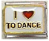 Clearly Charming I Heart to Dance Italian Charm Bracelet Link