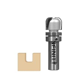 Click here to buy 51-502B, 1 2 Shank Bowl and Tray Router Bit, 1 4 Cutter Radius With Bearing Kit by infinity Tools.
