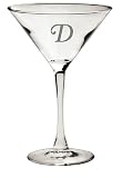 Culver Inc., Monogram D 2 Piece Martini Glass Set