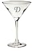 Culver Inc., Monogram D 2 Piece Martini Glass Set