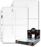 20 (Twenty Pages) - BCW Pro 4-Pocket Page (3.5 X 5 Cards, Postcards or Photos)
