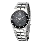 Kenneth Cole Reaction Men's Black Dial Silver-Tone Watch #KC3694