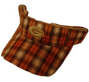 Georgia Bulldogs Cap Visor The Game Orange Plaid Adjustable
