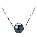PearlsOnly Kristine Black 7-8mm AAA Japanese Akoya Pearl Pendant