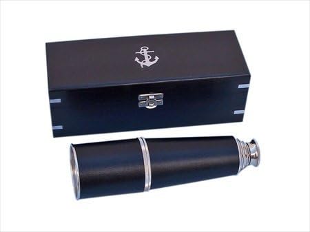 Admiral's Spyglass Decorative Telescope Finish: Chrome with Black Rosewood Box