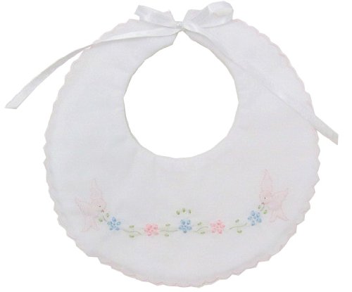Auraluz Scalloped Bib with Pink Birds