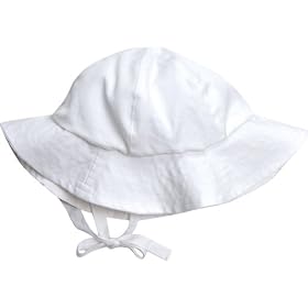Under The Nile Poplin Sunhat White, 3-12 Months