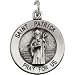Sterling Silver St. Patrick Medal 22mm