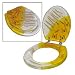 Yellow and Clear Butterfly Toilet Seat