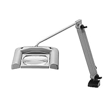 Magnifier Light, Fluorescent Light, With Table Clamp, Black, 43" Reach, 3 x 9W Lamping, 120V Voltage