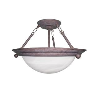American Fluorescent HS6213R Duomo Semi-Flush, Rust by 