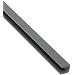 PVC U-Channel, NSF-61, Gray, 0.06" Thick, 0.51" Width, 0.59" Leg Length, 48" Length
