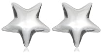 Silver Polished 5mm Star Stud Earrings