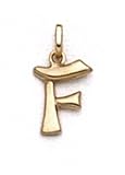 14K 'F' Pol Initial Pendant - GH10039