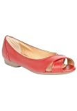 Comfortview 'Liah' Leather Peep-Toe Flats
