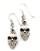 Jewelry : Earrings - Sterling Silver Skull Earrings