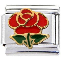 Red Rose Italian Charm