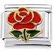 Red Rose Italian Charm