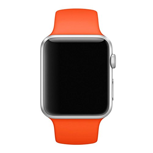 Creazy® New Sports Silicone Bracelet Strap Band For Apple Watch 42mm (Orange)