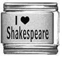 Clearly Charming I Heart Shakespeare Laser Italian Charm