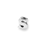 Letter S Charm in Sterling Silver for Reflections, Expression, Kera, Pandora and SilveRado Bracelets & Necklaces