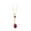 14K Yellow Gold Garnet Pendant with Chain