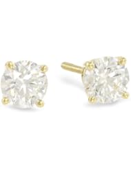 4/5 Carat GIA Certified Solitaire Diamond Stud Earrings Round Brilliant Shape 4 Prong Screw Back (H Color, VS1 Clarity, 0.8 ctw)