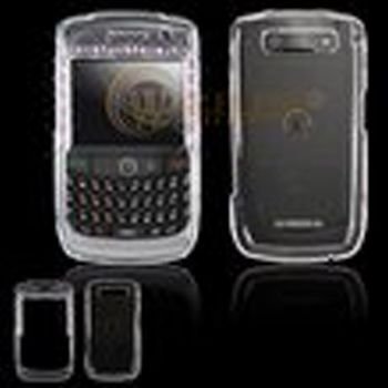 Blackberry Curve 8900 Javelin Cell Phone Trans Clear with White/Pink Diamond Protective Case Faceplate Cover 41pcs diamonds